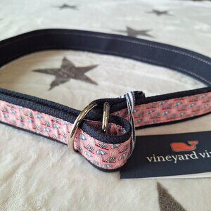 Vineyard Vines NY Yankees Size Medium D Ring Belt‎ Pink Beach Chair Umbrella NEW